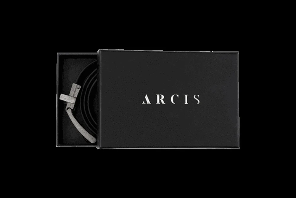 ARCIS 40”‎ Men's Genuine Leather Classic Reversible Belt Black/Brown